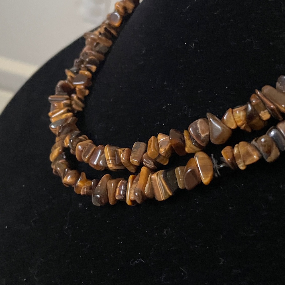 Tigers Eye gemstone Chip necklace Tiger’s